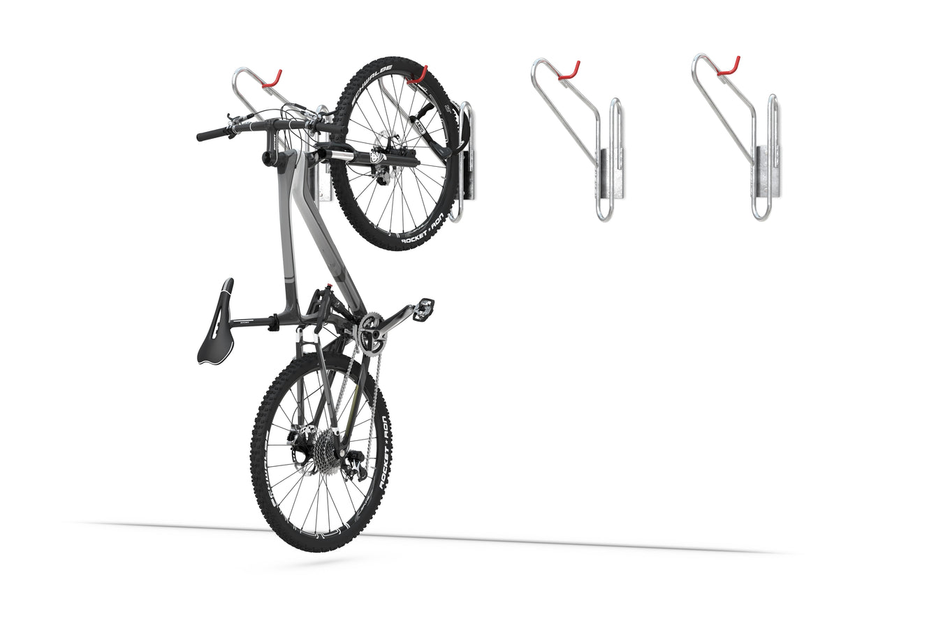 Fahrrad-Hängeparker für platzsparende Wandmontage in der Garage oder im Fahrradkeller, ideal für sichere und ordentliche Fahrradaufbewahrung