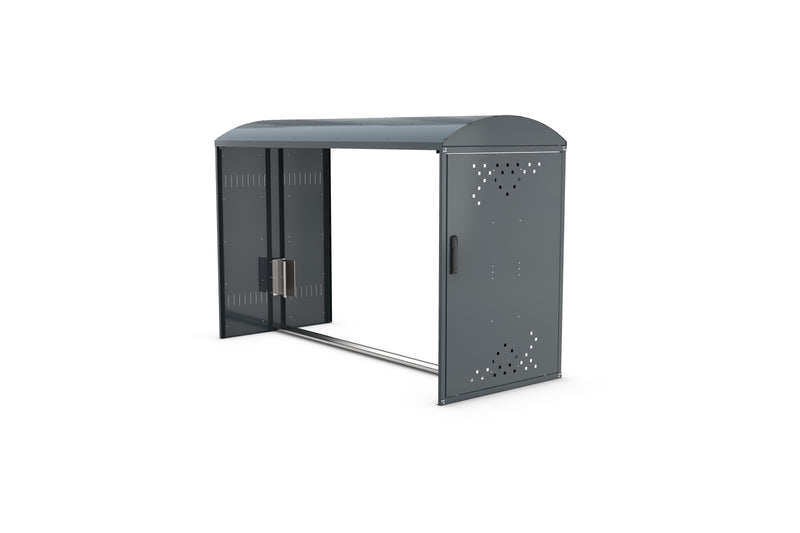 Anbausatz BikeBox 1 Bogendach | Erweiterung ohne Seitenwand