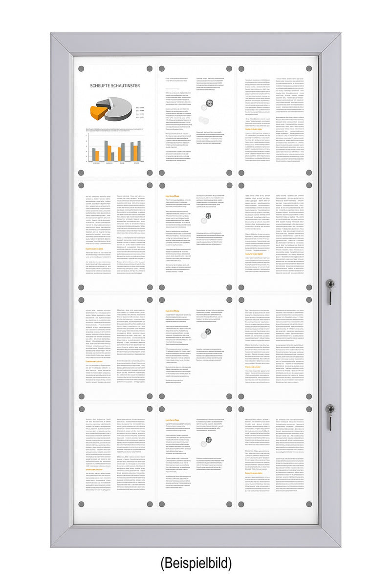 Schaukasten für außen in 12 mal DIN A4 in 3 mal 4