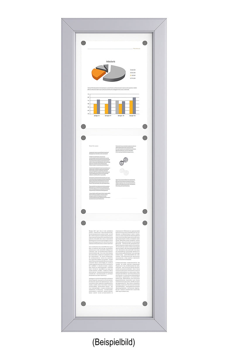 Schaukasten für außen in 3 mal DIN A4 in 1 mal 3