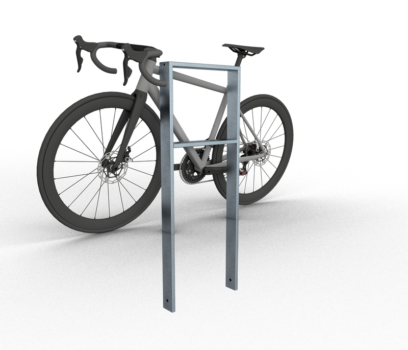 Anlehnbügel 80x 20 mm mit Querholm
