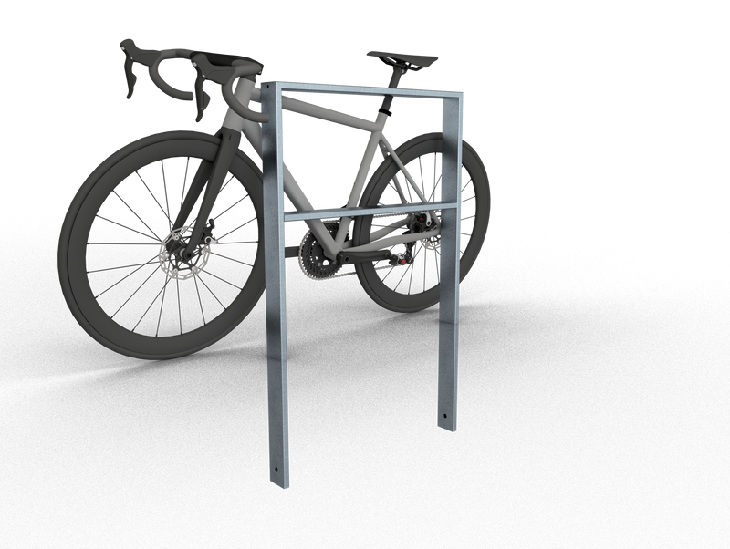 Anlehnbügel 80x 20 mm mit Querholm