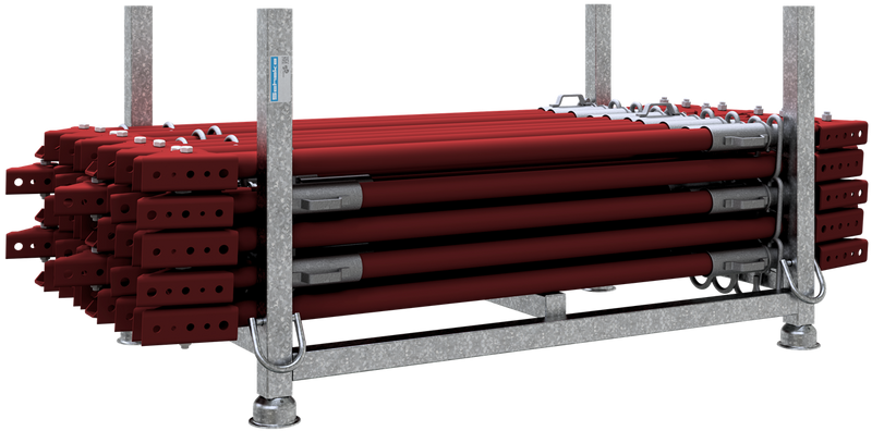 Schrägstützen auf Palette