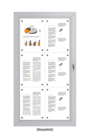 Schaukasten für außen in 6 mal DIN A4 in 2 mal 3