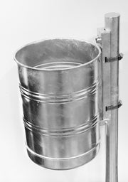 Rundabfallbehälter verzinkt