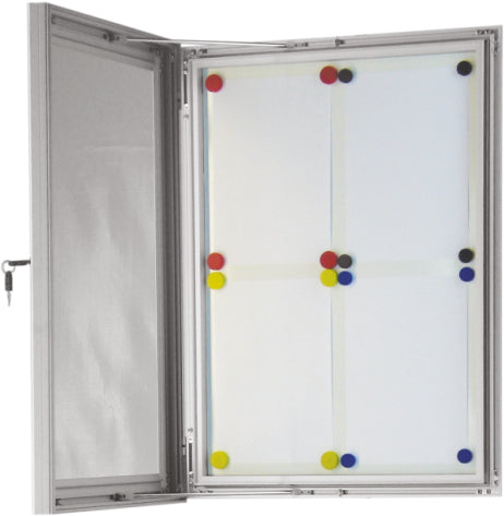 Basic Schaukasten geöffnet mit Magneten