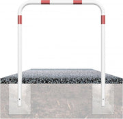 Stahlrohrbügel weiß/rot