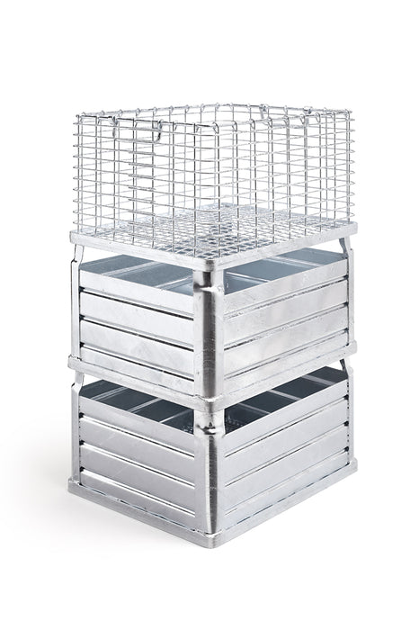 5x Drahtgitter-Stapelkörbe & Gitterboxen | Platzsparende Lagerlösungen