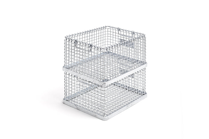 5x Drahtgitter-Stapelkörbe & Gitterboxen | Platzsparende Lagerlösungen
