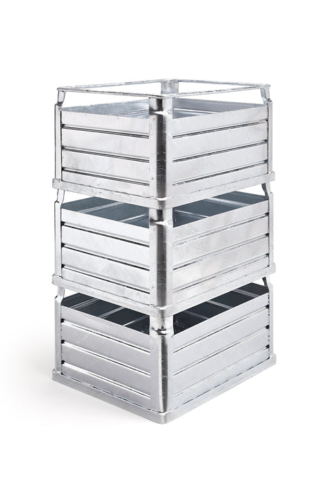 5x Drahtgitter-Stapelkörbe & Gitterboxen | Platzsparende Lagerlösungen