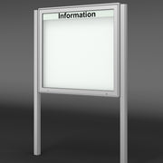 Schaukasten mit Ständern