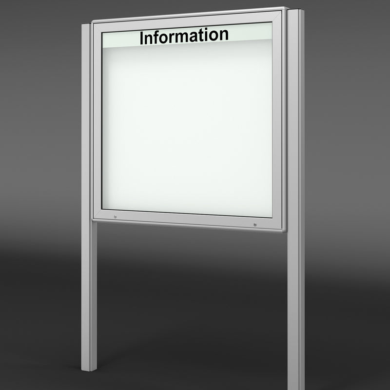 Schaukasten mit Ständern