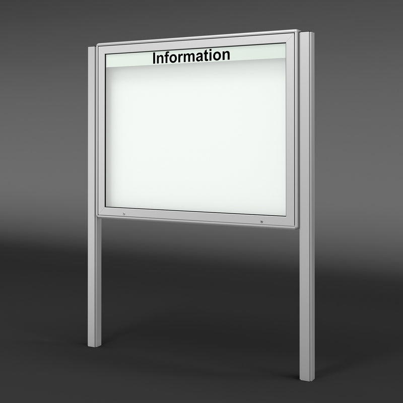 Schaukasten mit Ständern