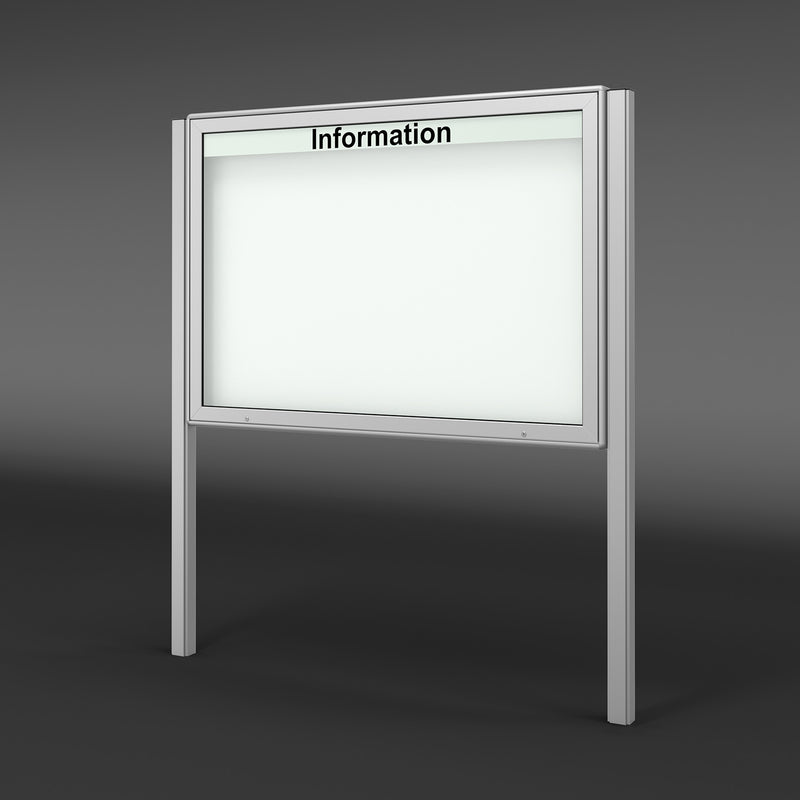 Schaukasten mit Ständern