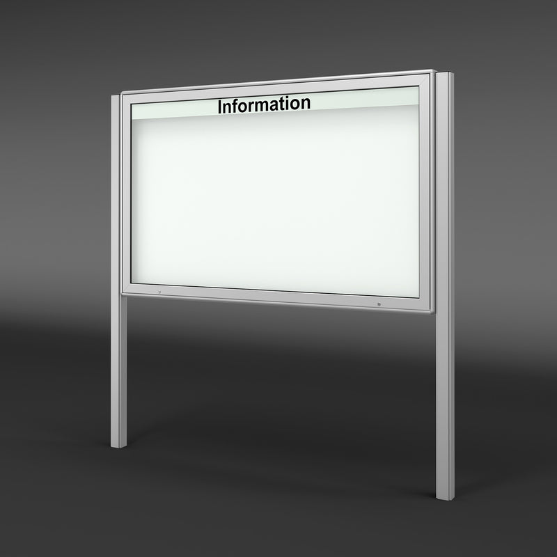 Schaukasten mit Ständern