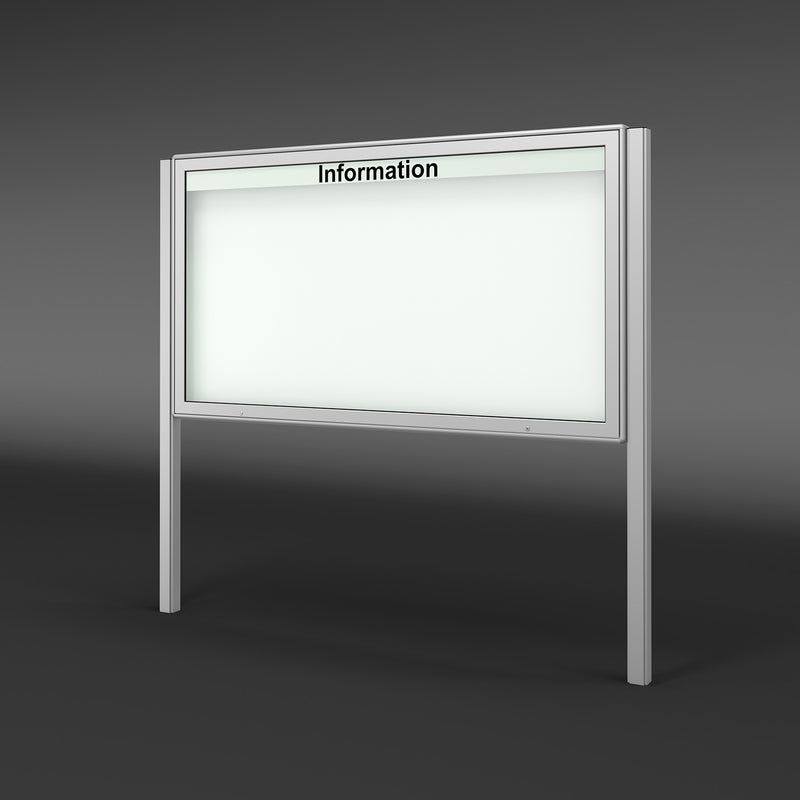 Schaukasten mit Ständern