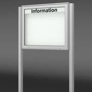 Schaukasten mit Ständern