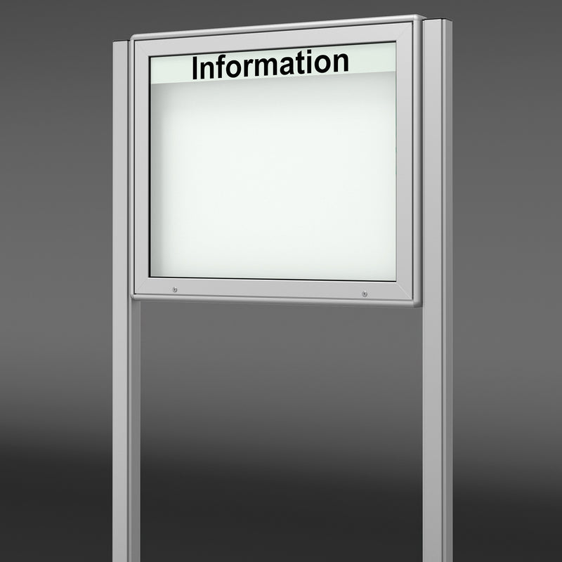 Schaukasten mit Ständern