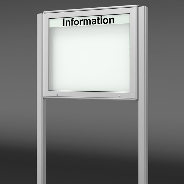 Schaukasten mit Ständern