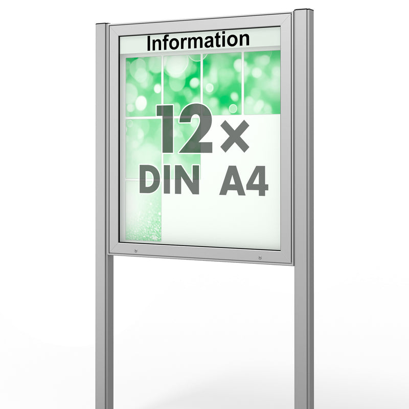 Schaukasten mit Ständer 12 x A4