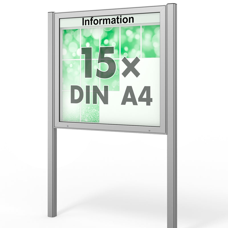 Schaukasten mit Ständern 15 x A4