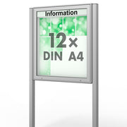 Schaukasten mit Ständern 12 x A4