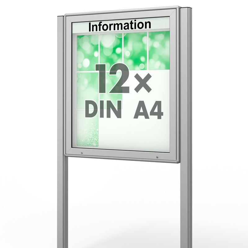 Schaukasten mit Ständern 12 x A4