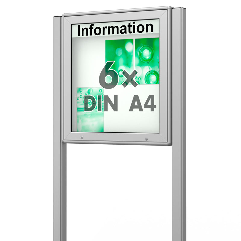 Schaukasten mit Ständern 6 x A4