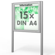 Schaukasten mit Ständern 15 x A4