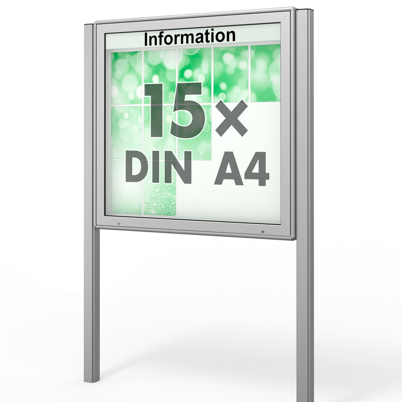Schaukasten mit Ständern 15 x A4