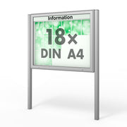 Schaukasten mit Ständern 18 x A4