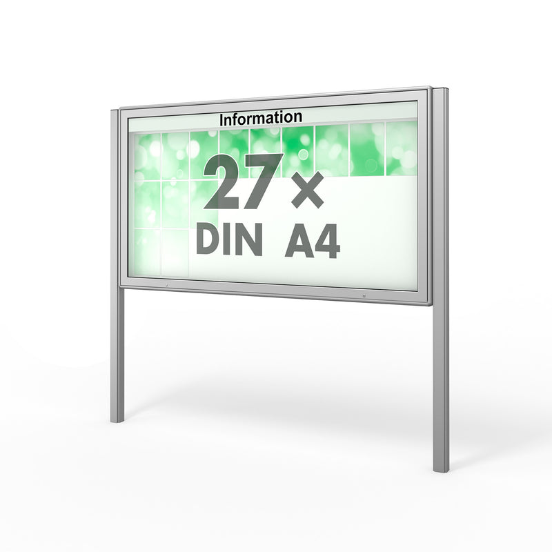 Schaukasten mit Ständern 27 x A4