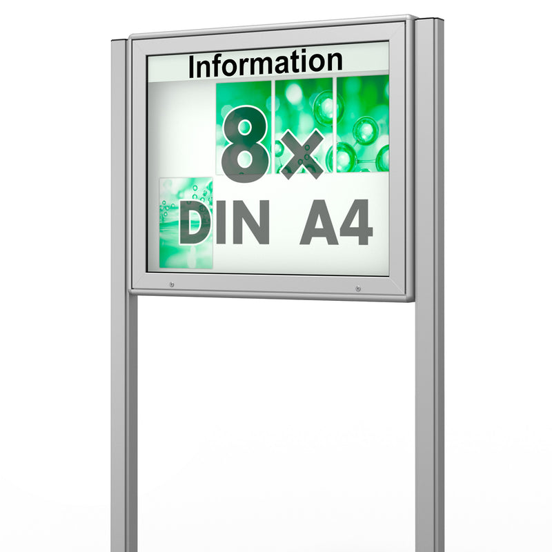 Schaukasten mit Ständern 8 x A4
