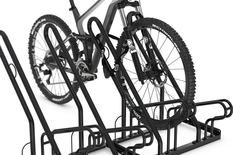 Fahrrad in Fahrradständer