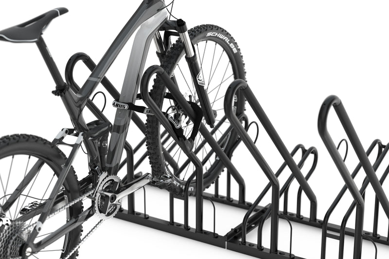 Detailbild Fahrrad in Fahrradständer