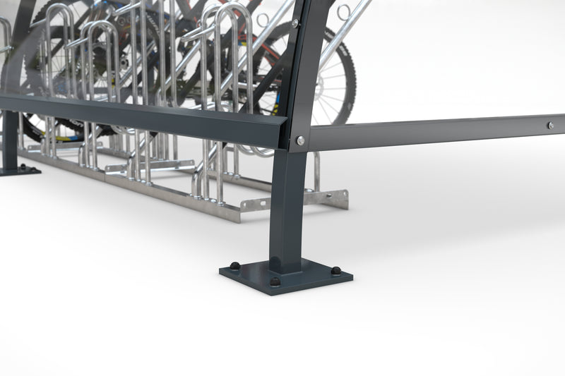 Fahrradüberdachung Unterstand Bamberg Detail Fuß