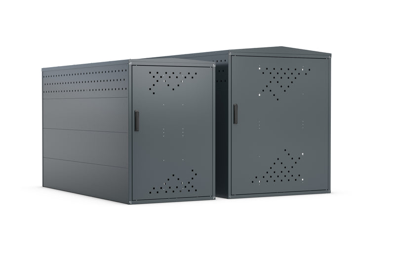 BikeBox 1 & XL, grau mit Giebeldach